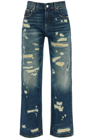 MARC JACOBS Women’s Straight Leg Rip & Repair Jeans