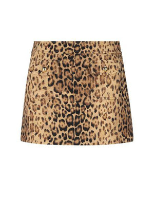 Váy ngắn sọc báo leopard cho nữ - Regular Fit