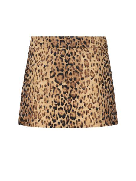Váy ngắn sọc báo leopard cho nữ - Regular Fit