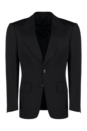 TOM FORD Men's Black Viscose Two-Piece Suit for FW23