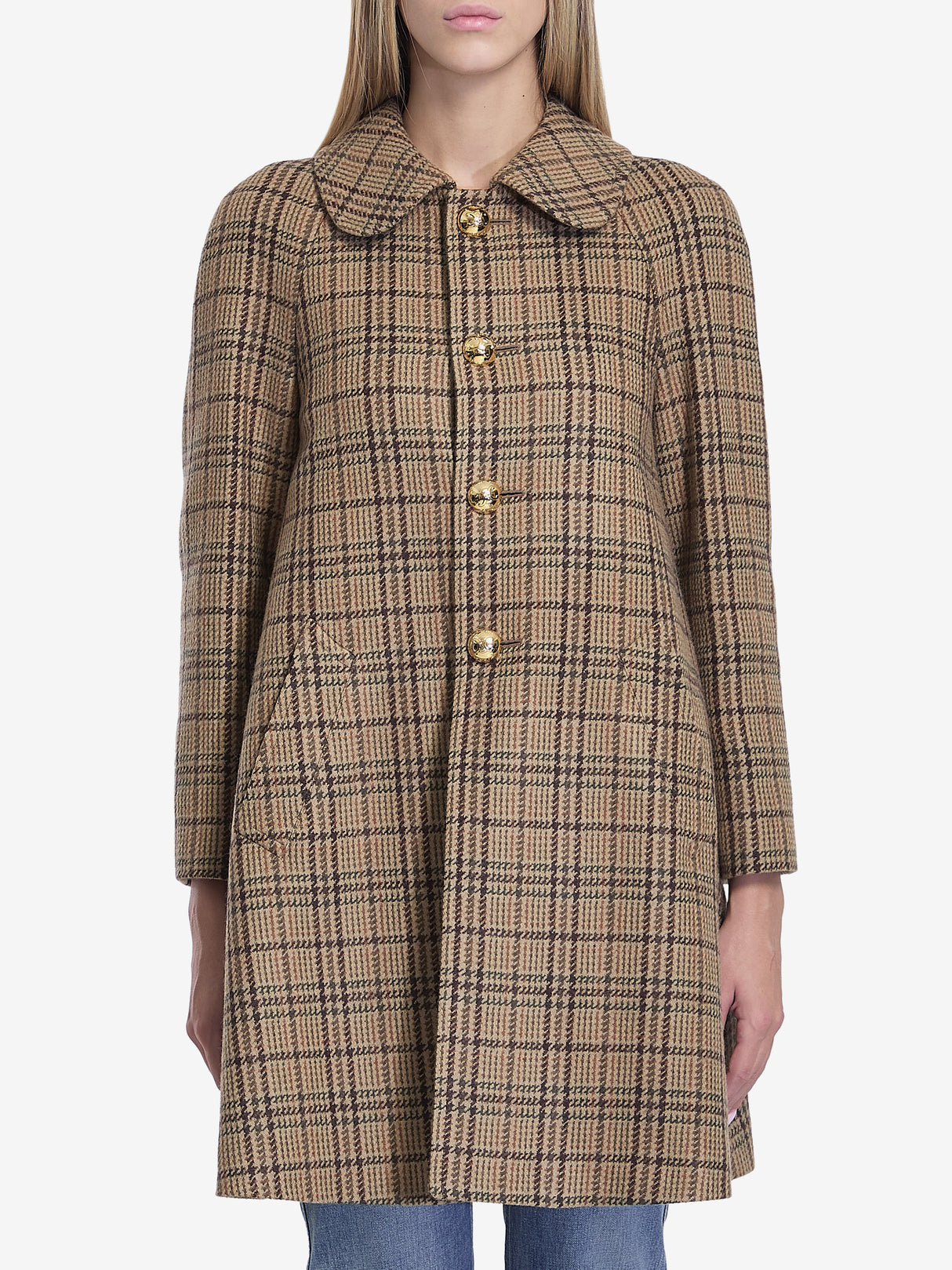 CELINE Victorie Mackintosh Wool Jacket - Loose Fit