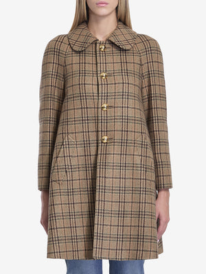 CELINE Victorie Mackintosh Wool Jacket - Loose Fit