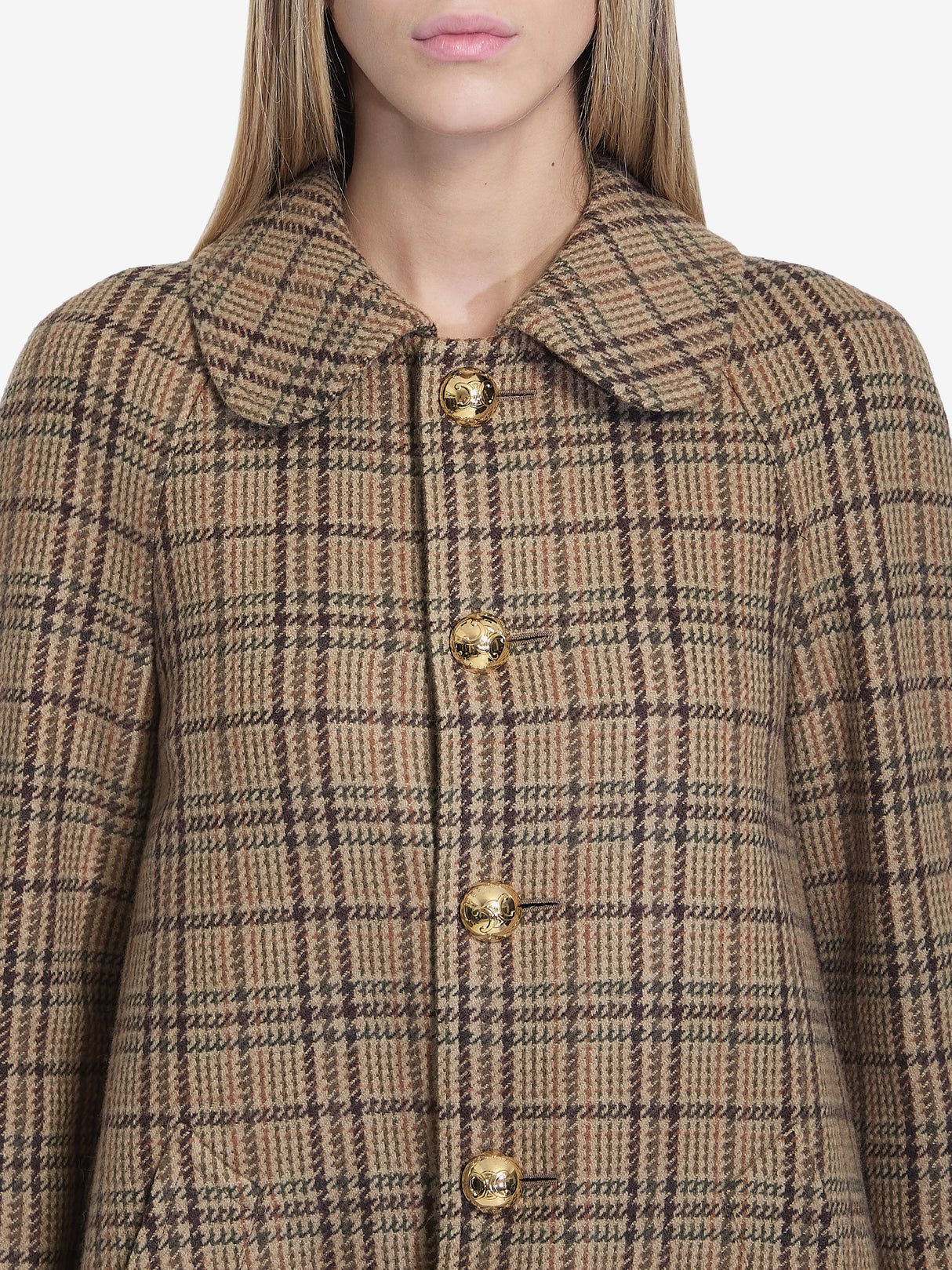 CELINE Victorie Mackintosh Wool Jacket - Loose Fit