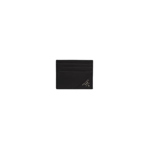 PRADA Sleek Black Leather Credit Card Case for Men