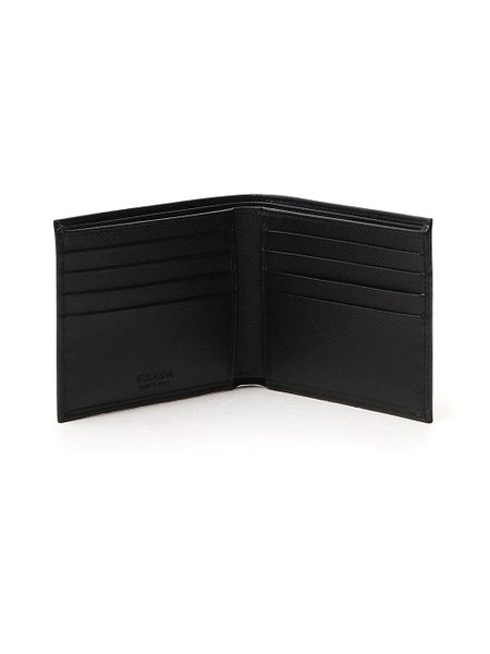 PRADA Black Leather Wallet - SS24 Collection for Men