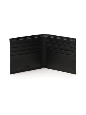 PRADA Black Leather Wallet - SS24 Collection for Men