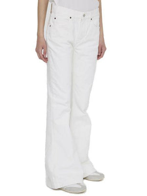 CELINE White Flared Leg Jeans for Women