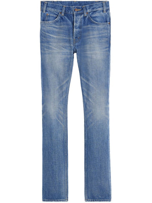 CELINE Low Rise Slim Fit Skinny Jeans in Blue for Men