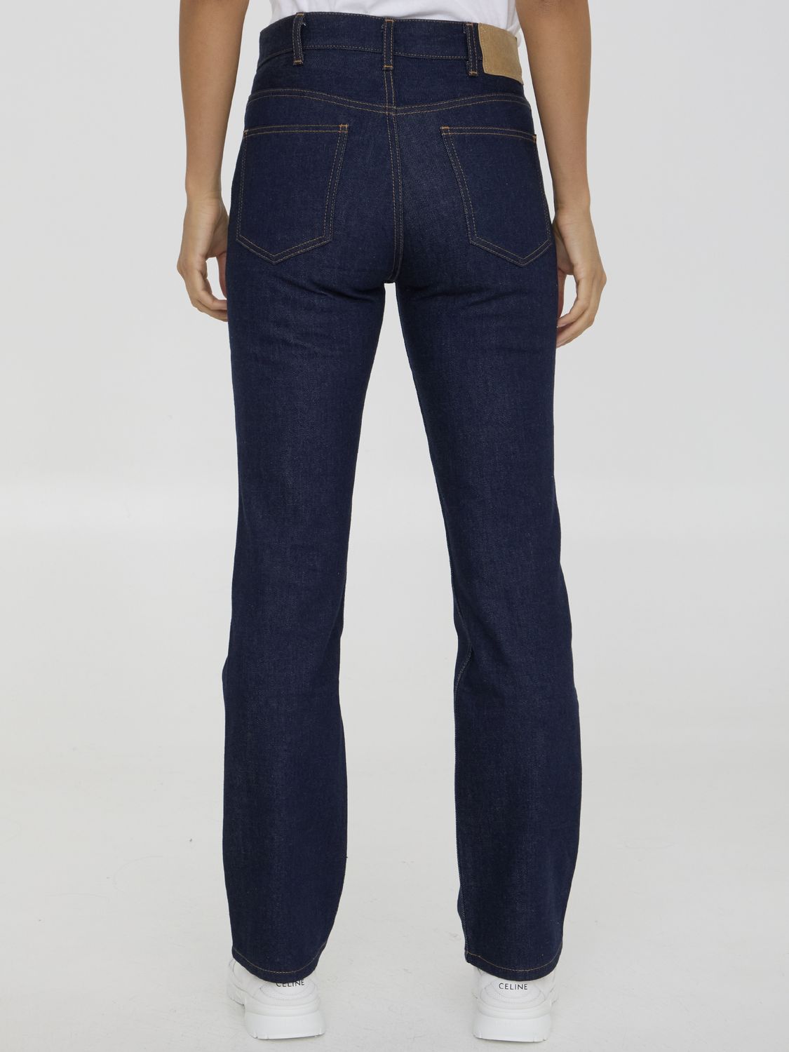 CELINE Mid-Rise Straight-Leg Denim Jeans for Women