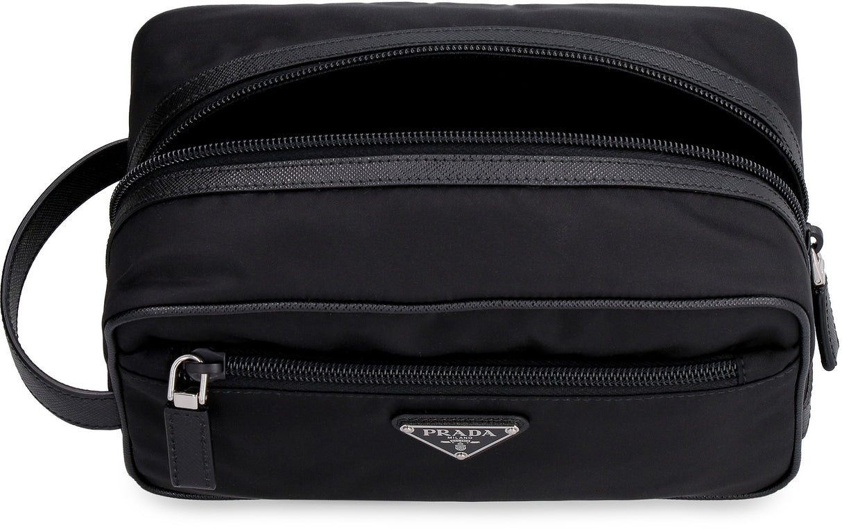 PRADA Sustainable Black Beauty Case for Men - Carry All Your Essentials in Style