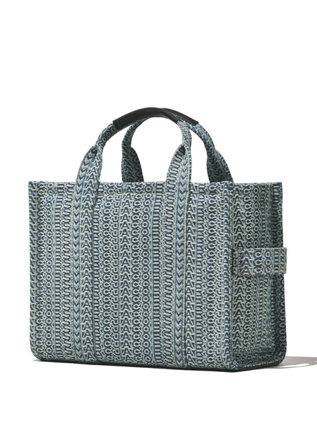 MARC JACOBS The Washed Monogram Denim Medium Tote