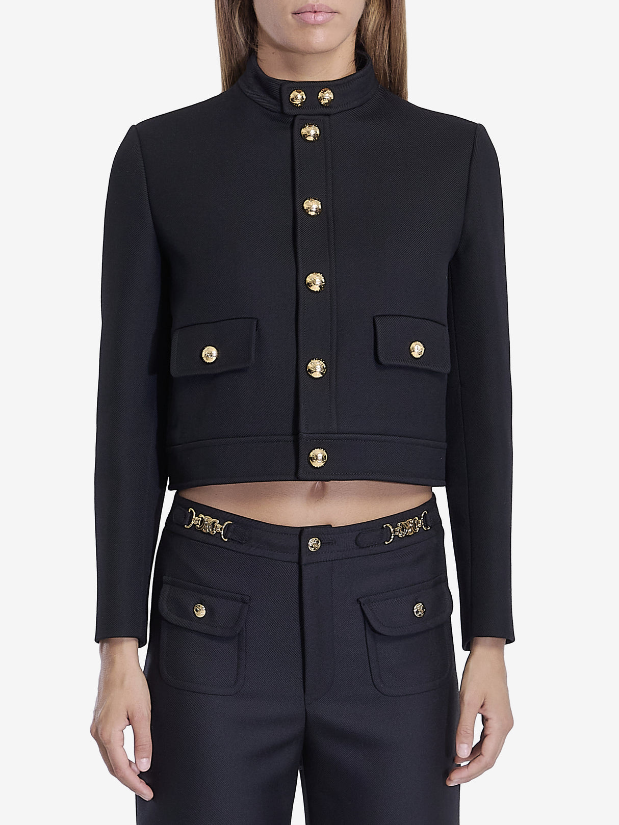 CELINE Classic Black Wool Mini Jacket for Women