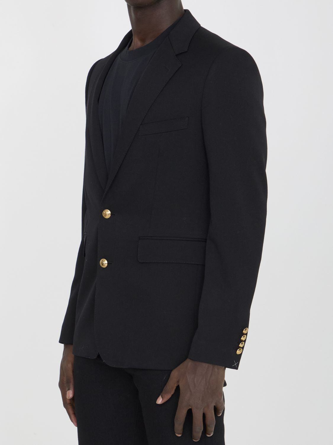 CELINE Wool Jacket with Classic Lapels - Regular Fit