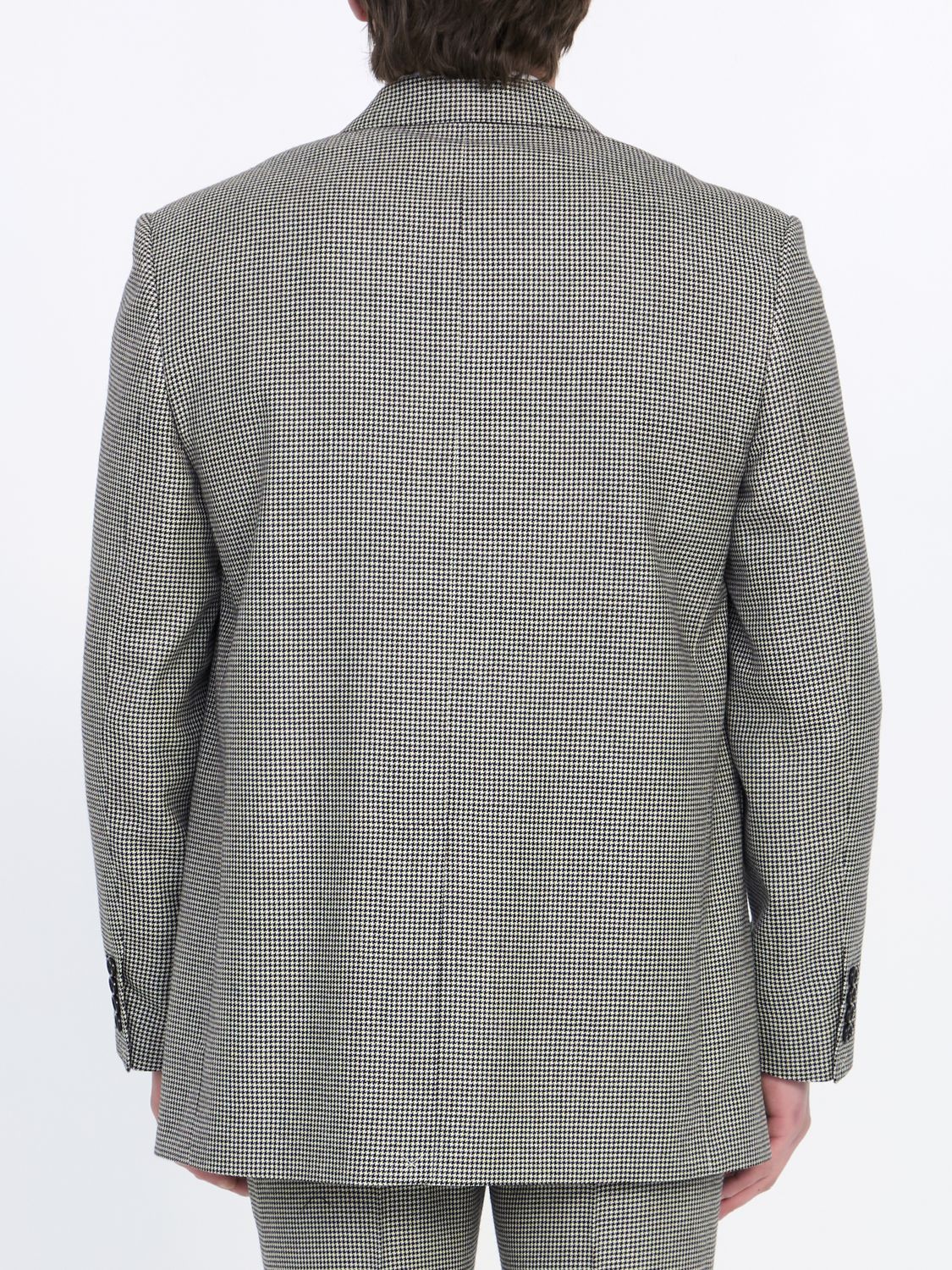 CELINE Luxury Houndstooth Wool-Cashmere Jacket