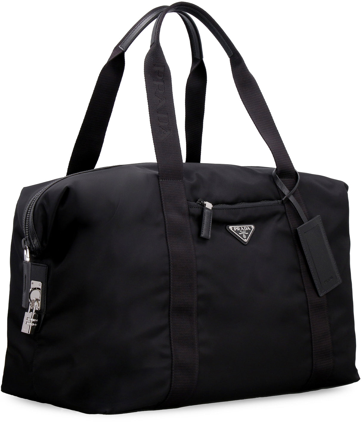 PRADA Men's Black Saffiano Leather Handbag for FW24