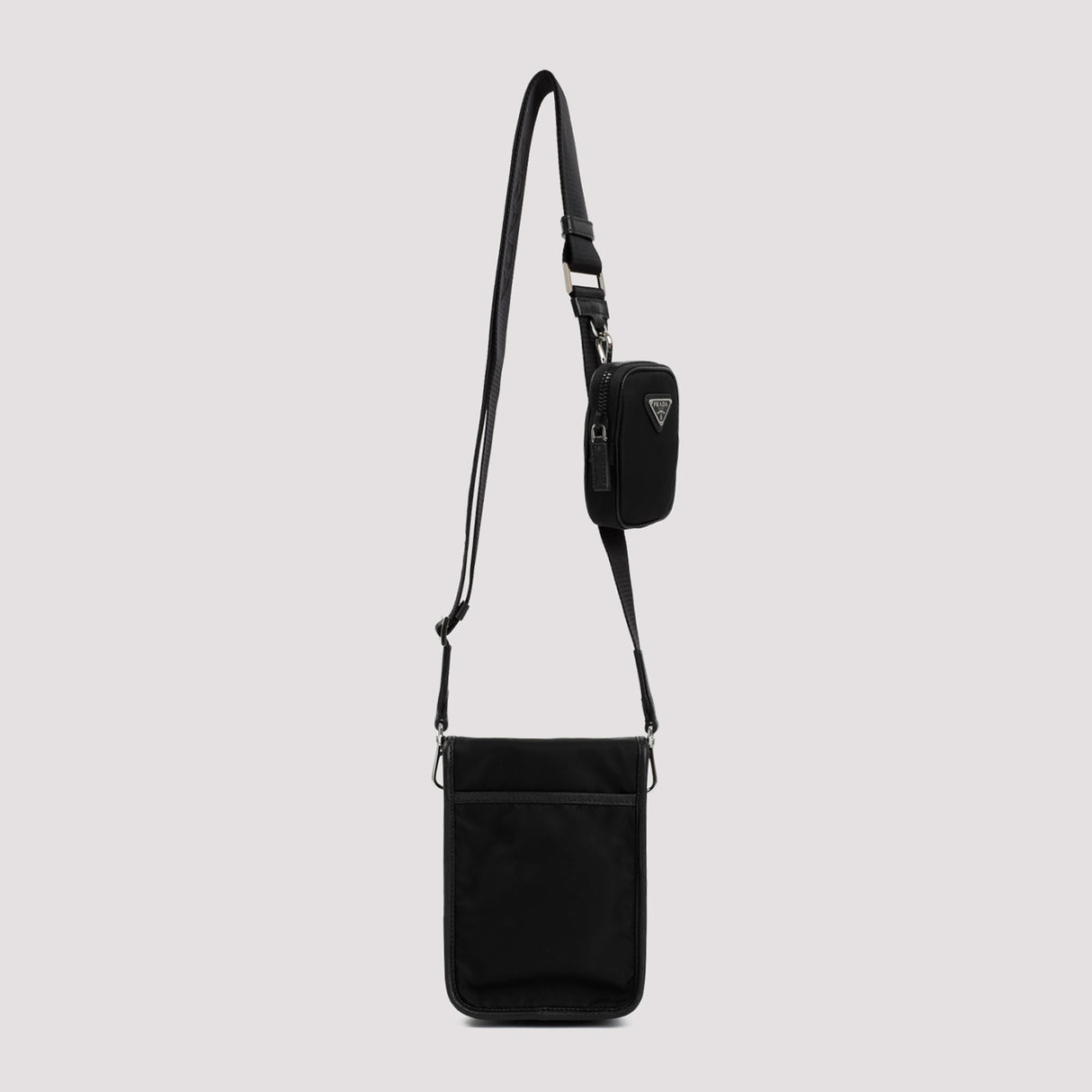 PRADA Crossbody Mini Handbag with Pouch - Perfect Companion for Men