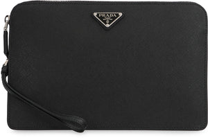 PRADA Saffiano Leather Mini Pouch Handbag