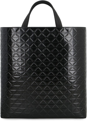 PRADA Men's Smooth Leather Tote Handbag in Black for FW24