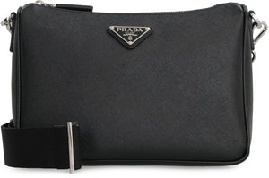 PRADA Black Saffiano Leather Crossbody for Men