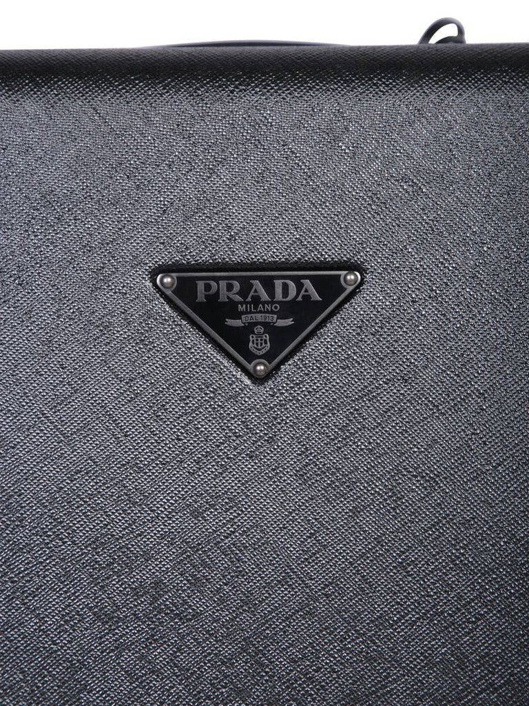 PRADA Modern Jetsetter Leather-Trimmed Polycarbonate Mini Trolley