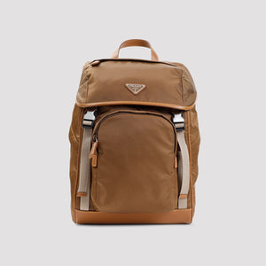 PRADA Urban Explorer Brown Polyamide Backpack - 28x41x15 cm