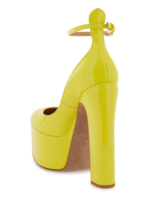 VALENTINO GARAVANI Yellow Patent Leather Platform Pumps for Women