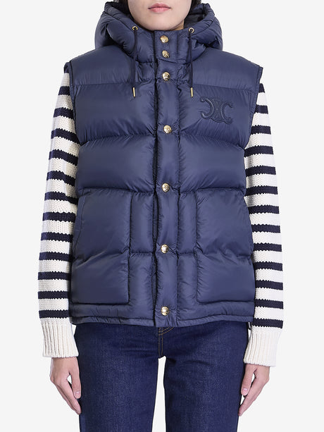 CELINE Lightweight Sleeveless Down Jacket for Women - Fall/Winter 2024