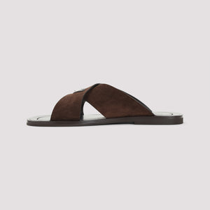 PRADA 100% Leather Men's Sandals