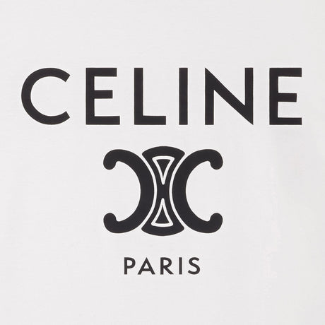 CELINE Triomphe Print Fitted T-Shirt - Size S