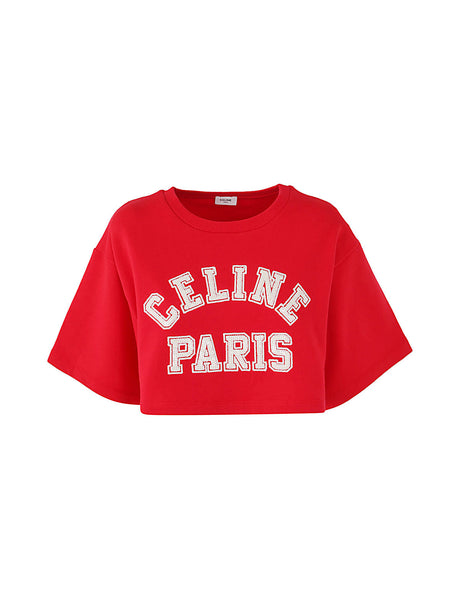 CELINE Women's Mini Crewneck Cropped Top