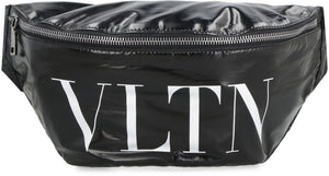 VALENTINO Men's Black Soft Leather Belt Handbag - SS23