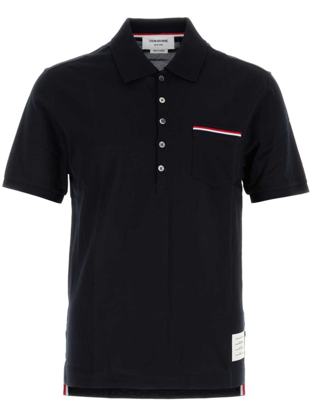 THOM BROWNE Mercerized Cotton Polo Shirt - Size 3