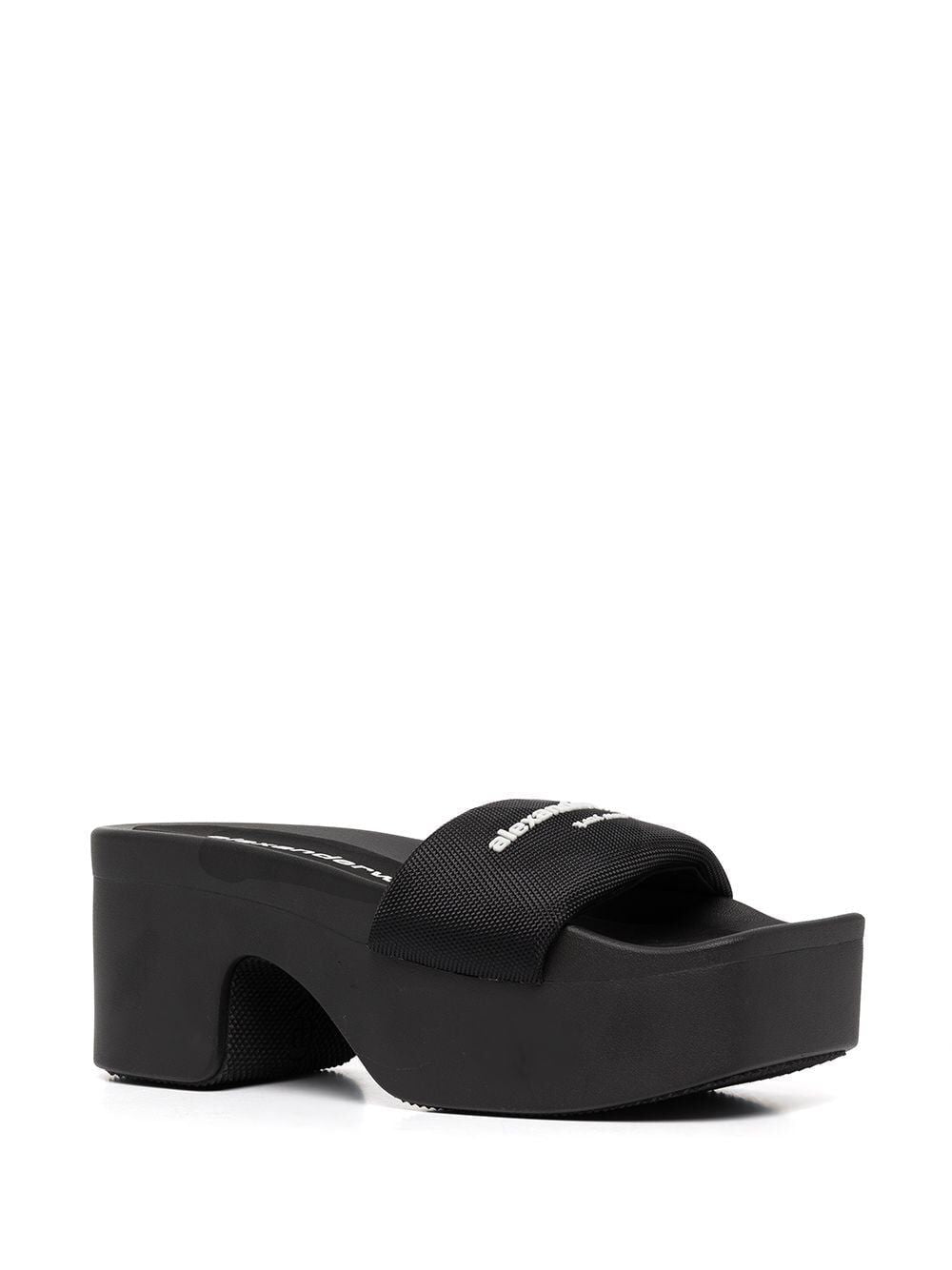 ALEXANDER WANG Chic Logo Strap Heel Sandals