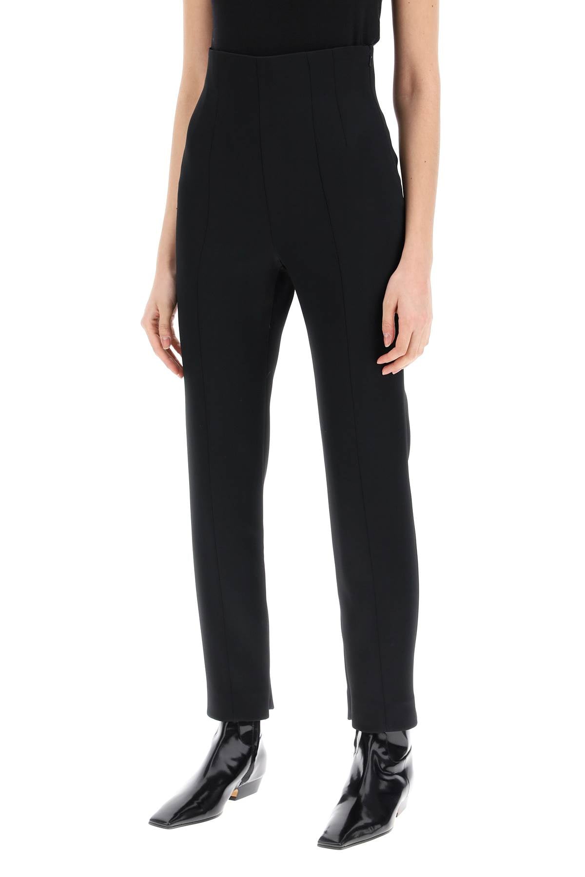 KHAITE Luxurious Black Cigarette-Style Pants for Women