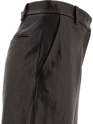 KHAITE Caiton High-Rise Relaxed Leather Pants