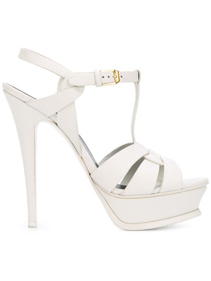 SAINT LAURENT Elevate Platform Sandals in Calfskin Leather