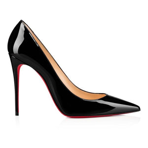 CHRISTIAN LOUBOUTIN Classic Black Patent Leather Pumps for Women