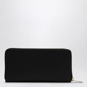 CHRISTIAN LOUBOUTIN Elegant Black Grained Leather Mini Wallet