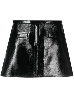 COURREGÈS Mini Double Slits Vinyl Skirt