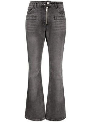 COURREGÈS Stonewashed Gray Denim Jeans for Women