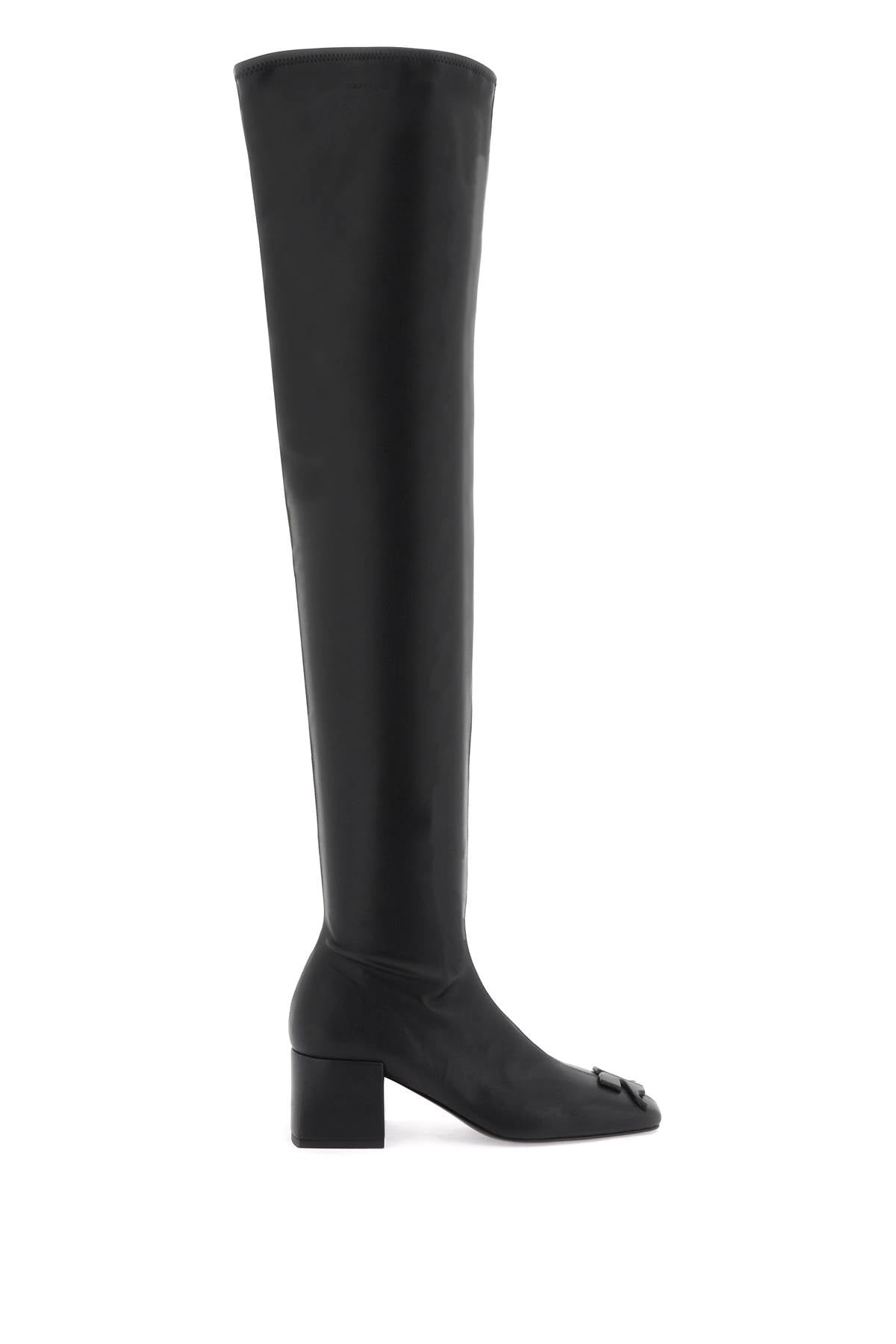 COURREGÈS Faux Leather High Boots - Square Toe and Boxy Heel for Women - FW23