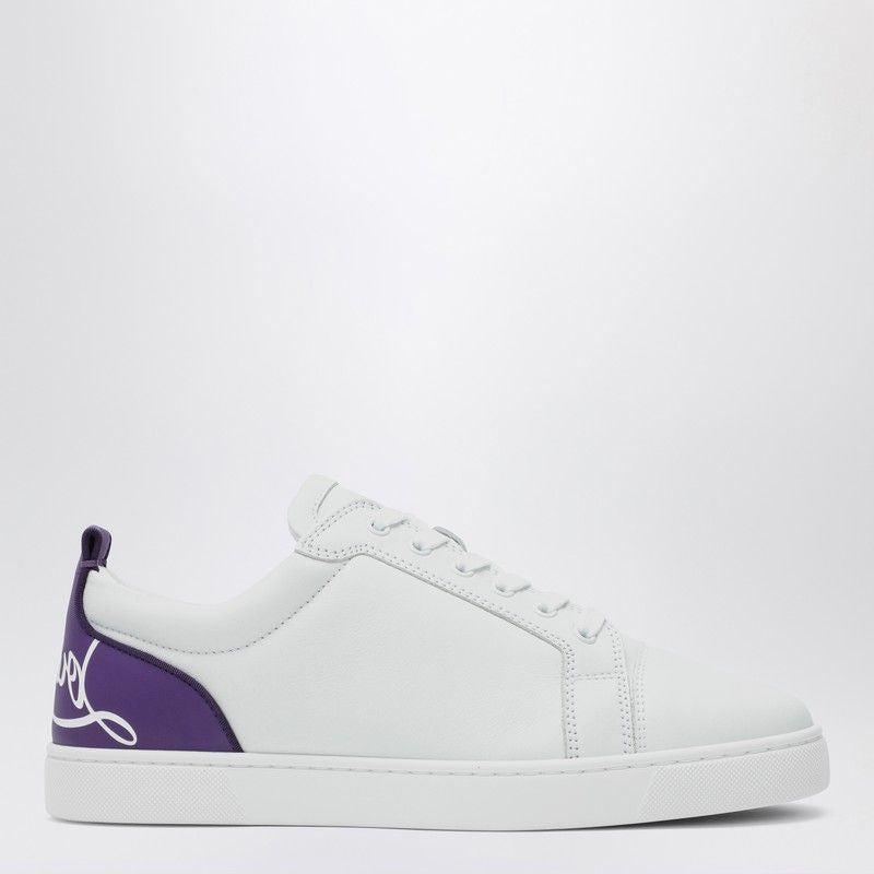 CHRISTIAN LOUBOUTIN Elegant White Low Top Leather Sneakers