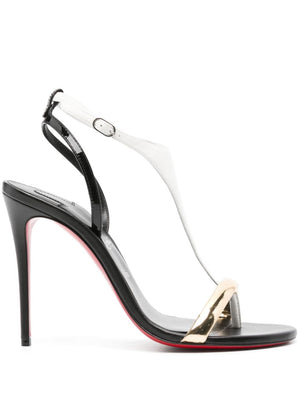 CHRISTIAN LOUBOUTIN Stunning 100MM Stiletto Heel Leather Sandals