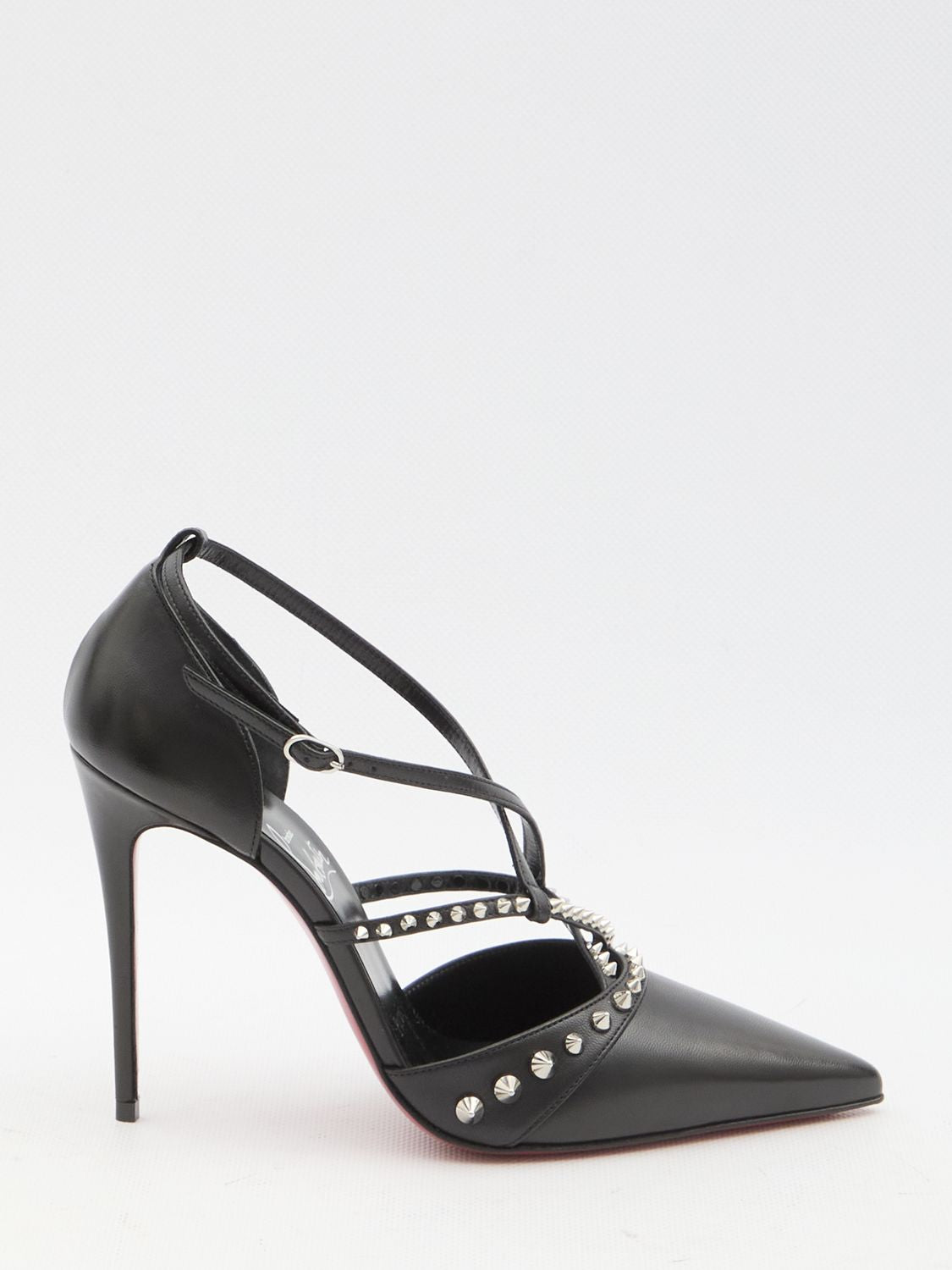 CHRISTIAN LOUBOUTIN Spiked Ankle Strap Pumps 100mm