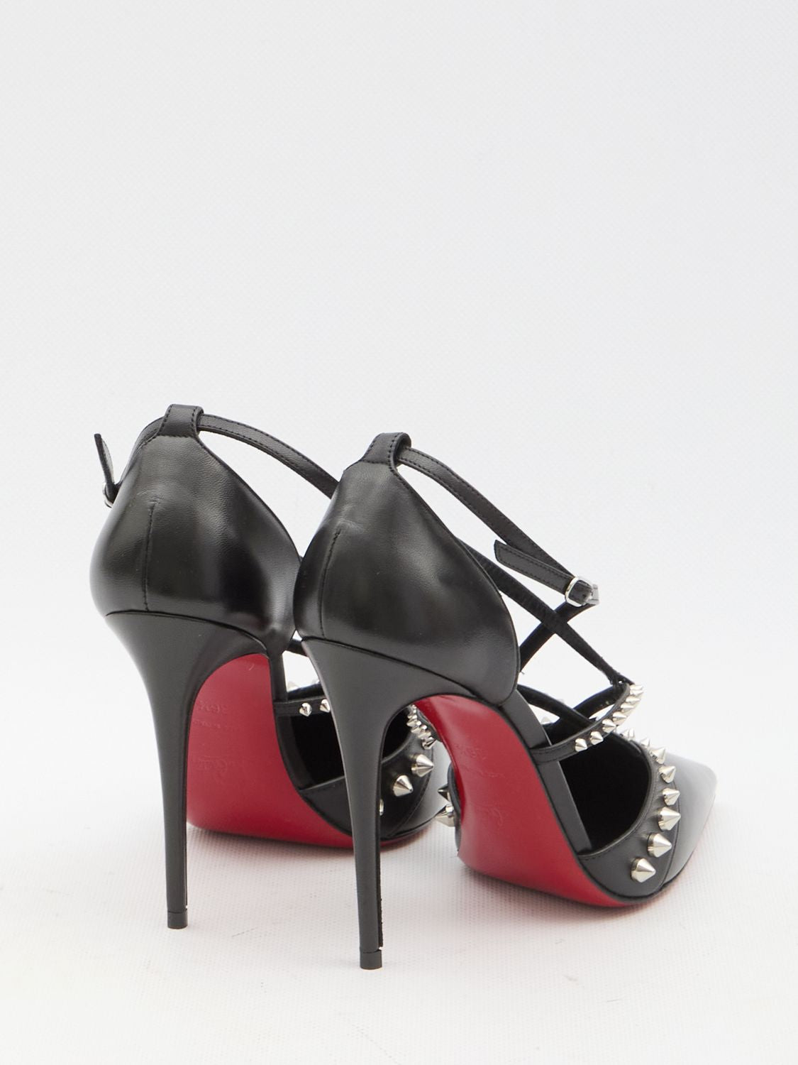 CHRISTIAN LOUBOUTIN Spiked Ankle Strap Pumps 100mm