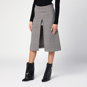 COURREGÈS  PRINCE OF WALES MOTIF ZIP SKIRT