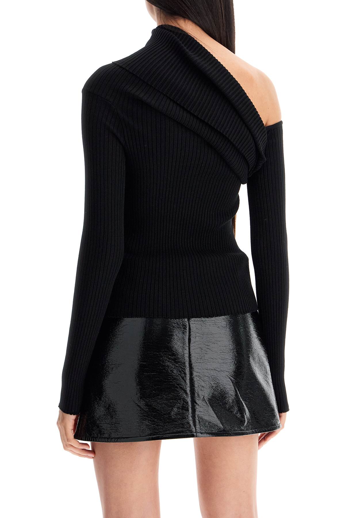 COURREGÈS Elegant Asymmetrical One-Shoulder Sweater