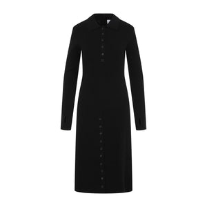 COURREGÈS Fashionable Multi-Buttons Midi Dress for Women