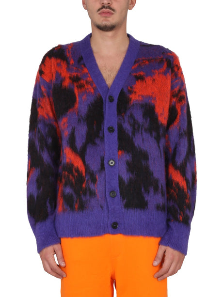 MSGM Men's V-Neck Cardigan Sweater