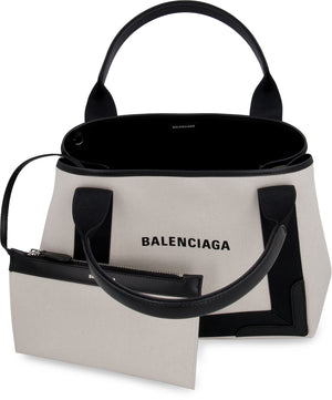 BALENCIAGA Tan Canvas and Calfskin Unisex Handbag for SS23